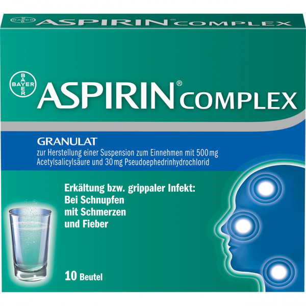ASPIRIN COMPLEX Granulat bei Schnupfen, erkältungsbedingten Schmerzen, Fieber, lösliche Darreichungsform