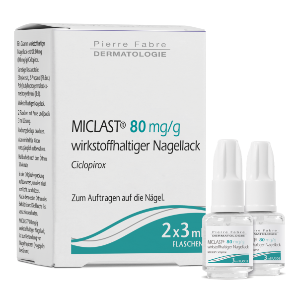 MICLAST® 80 mg/g wirkstoffhaltiger Nagellack gegen Nagelpilz 2x3ml