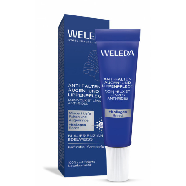 WELEDA Anti-Falten Aug.&Lippenpfl.bl.Enz.&Edelwei.