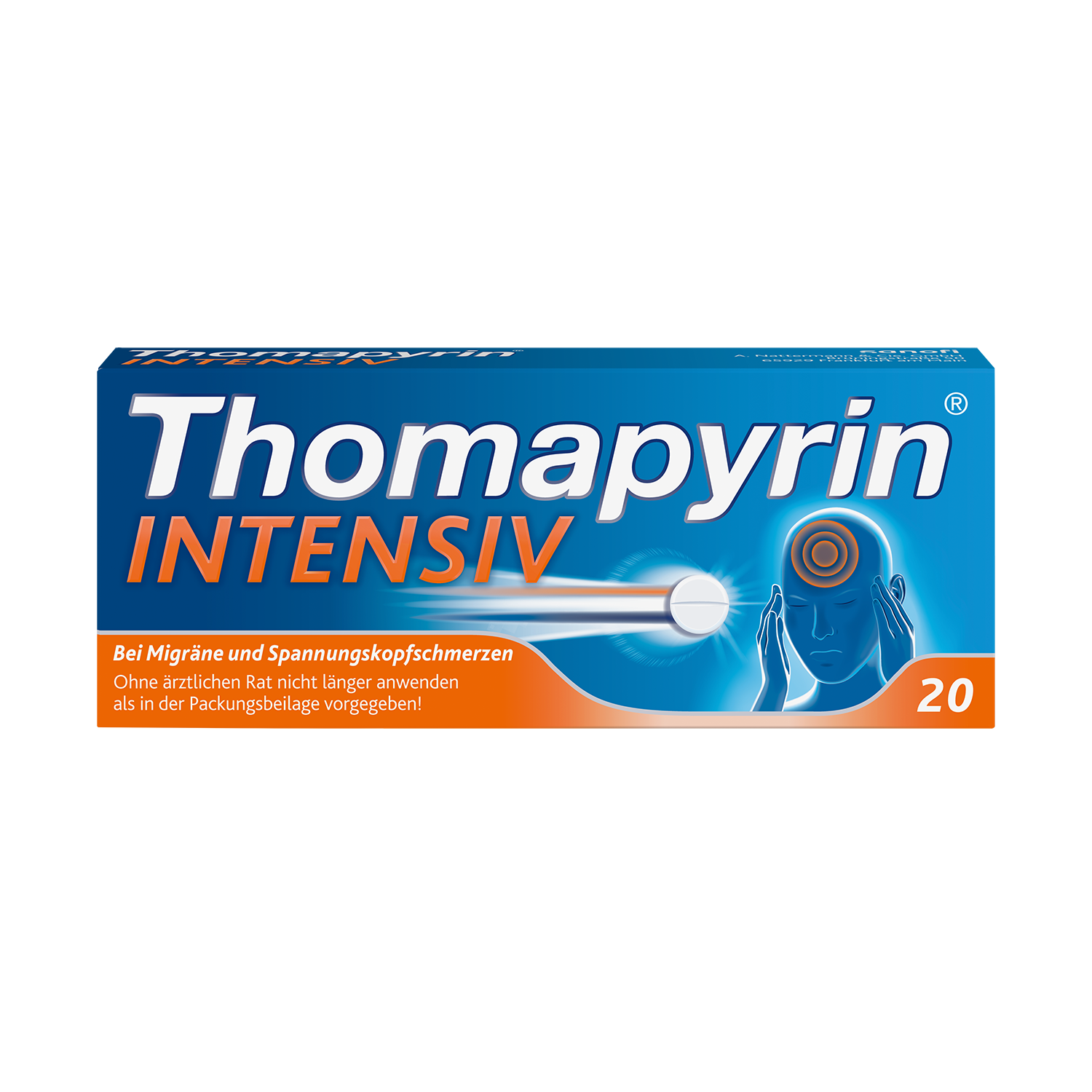 THOMAPYRIN INTENSIV Tabletten bei Migräne & Kopfschmerzen mit ASS, Paracetamol und Coffein THOMAPYRIN INTENSIV Tabletten bei Migräne & Kopfschmerzen mit ASS, Paracetamol und Coffein