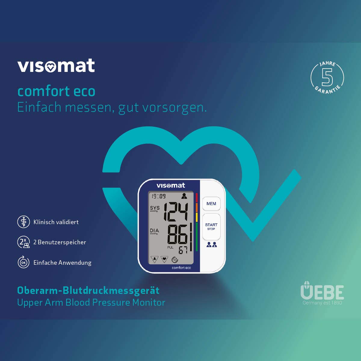 VISOMAT comfort eco Oberarm Blutdruckmessgerät VISOMAT comfort eco Oberarm Blutdruckmessgerät