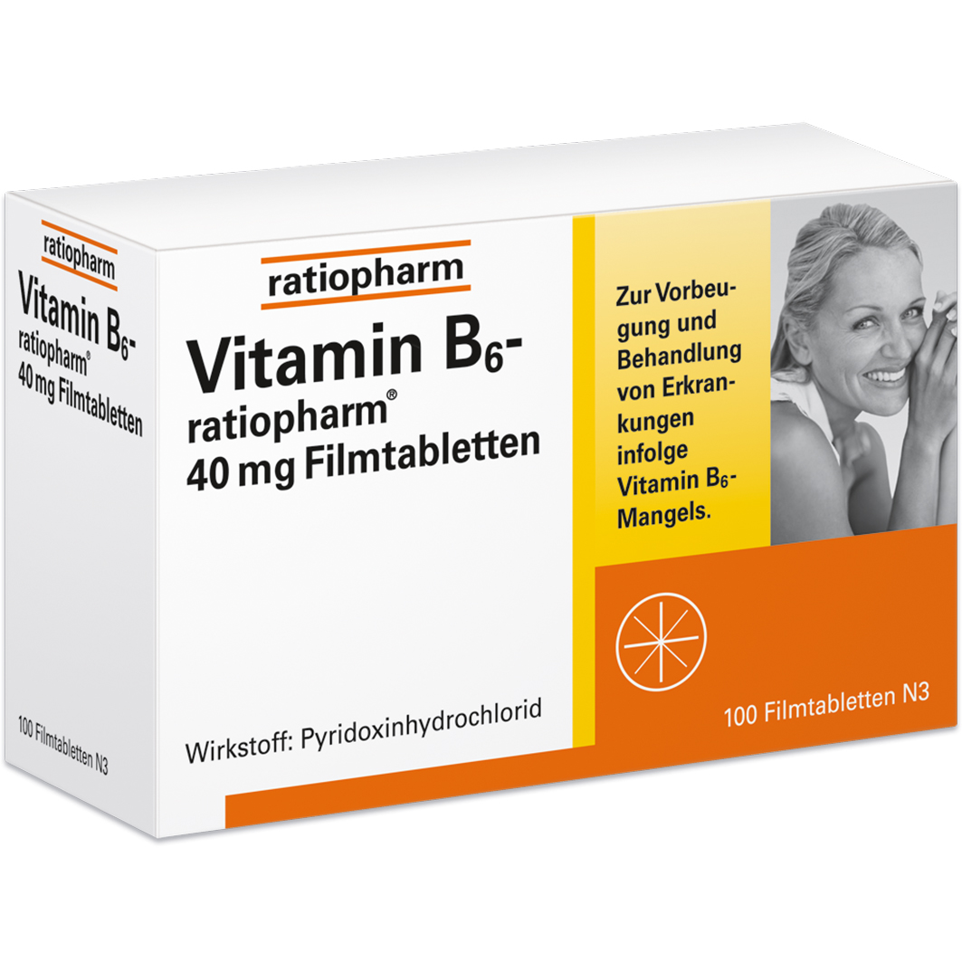 VITAMIN B6-RATIOPHARM 40 mg Filmtabletten VITAMIN B6-RATIOPHARM 40 mg Filmtabletten