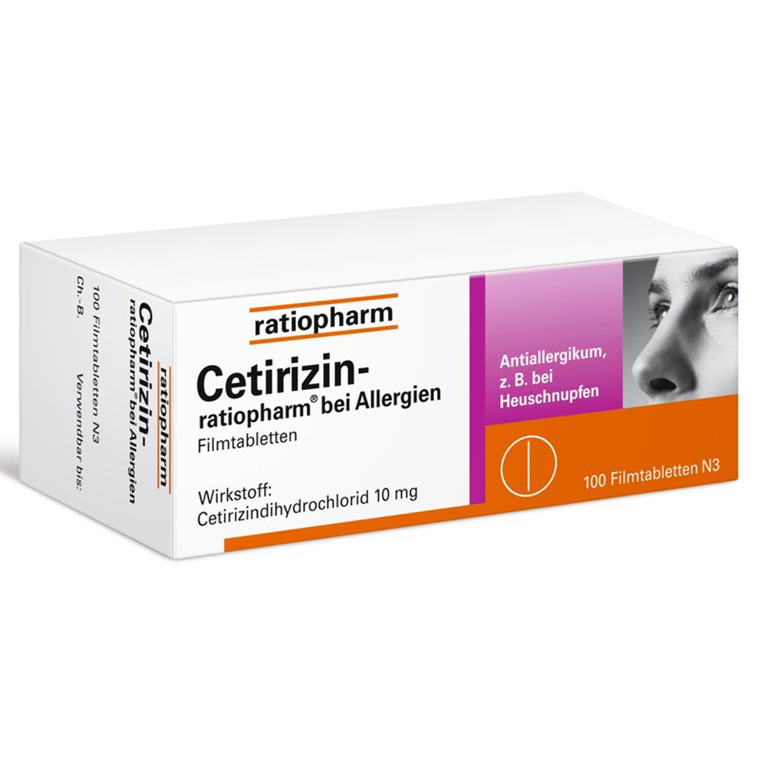 CETIRIZIN-ratiopharm bei Allergien 10 mg Filmtabl. CETIRIZIN-ratiopharm bei Allergien 10 mg Filmtabl.