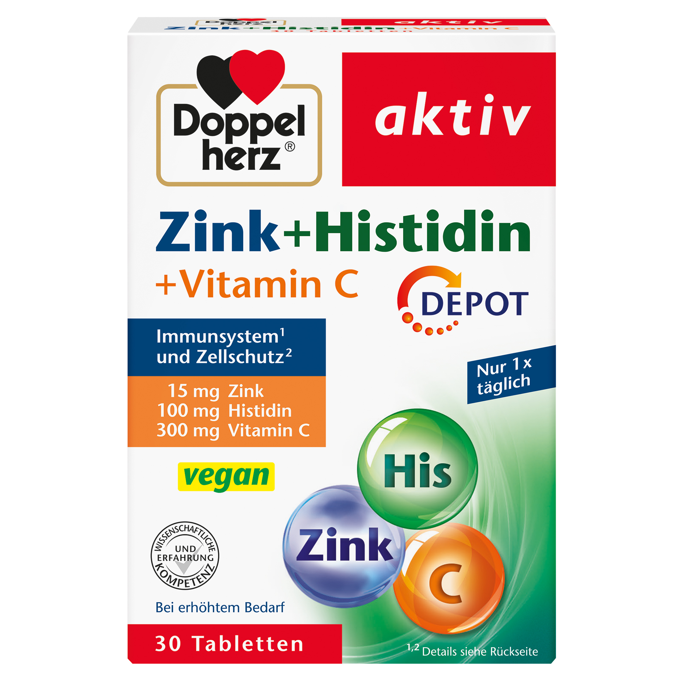 DOPPELHERZ Zink+Histidin Depot Tabletten aktiv DOPPELHERZ Zink+Histidin Depot Tabletten aktiv