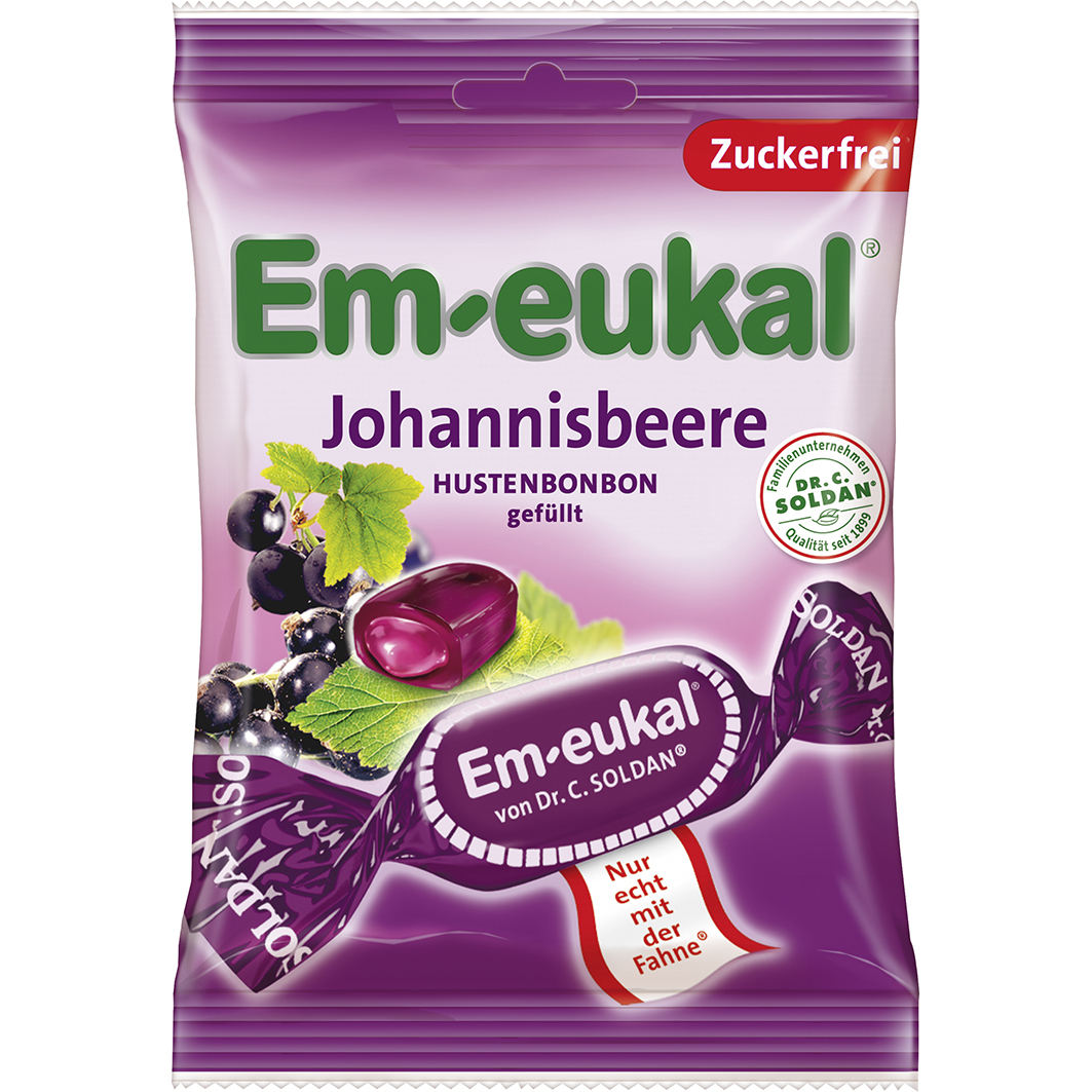 EM-EUKAL Bonbons Johannisbeere gefüllt zuckerfei EM-EUKAL Bonbons Johannisbeere gefüllt zuckerfei