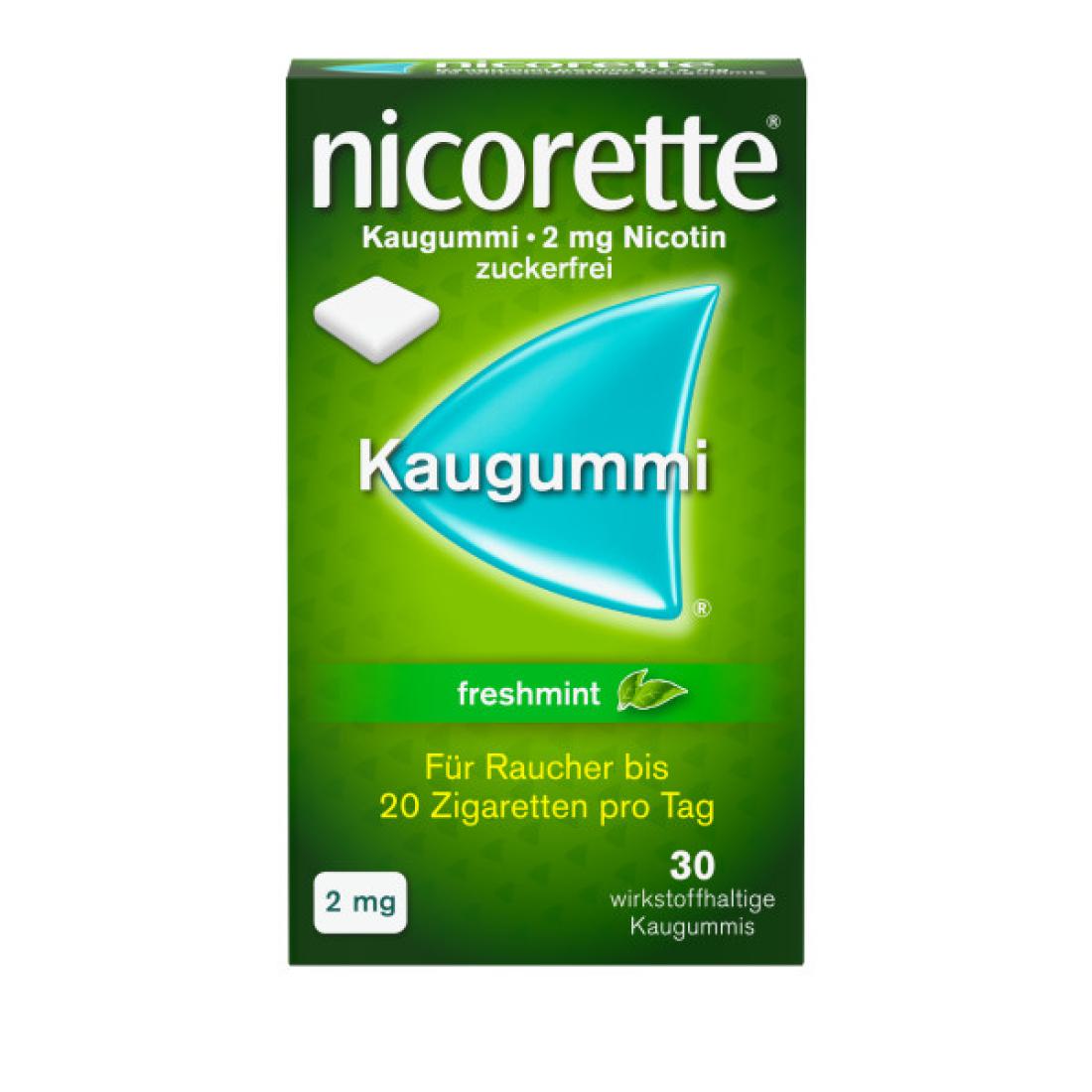 NICORETTE 2 mg freshmint Kaugummi NICORETTE 2 mg freshmint Kaugummi