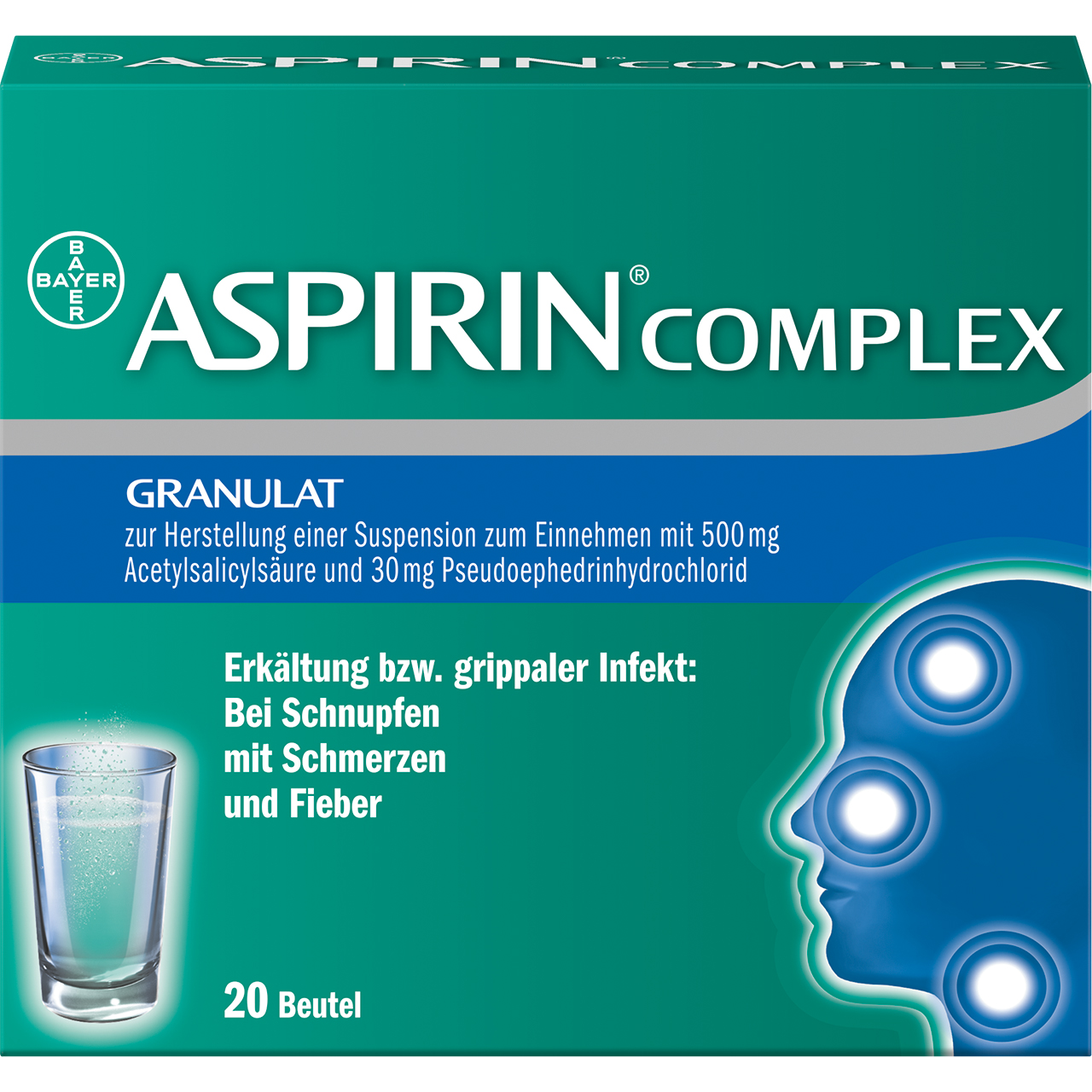 ASPIRIN COMPLEX Granulat bei Schnupfen, erkältungsbedingten Schmerzen, Fieber, lösliche Darreichungsform ASPIRIN COMPLEX Granulat bei Schnupfen, erkältungsbedingten Schmerzen, Fieber, lösliche Darreichungsform
