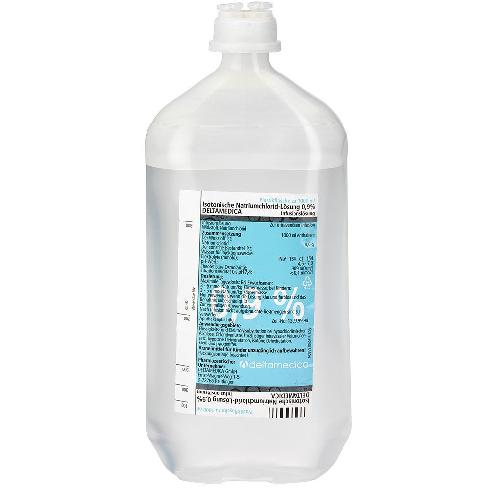ISOTONISCHE NaCl 0,9% DELTAMEDICA Inf.-Lsg.Plastik ISOTONISCHE NaCl 0,9% DELTAMEDICA Inf.-Lsg.Plastik