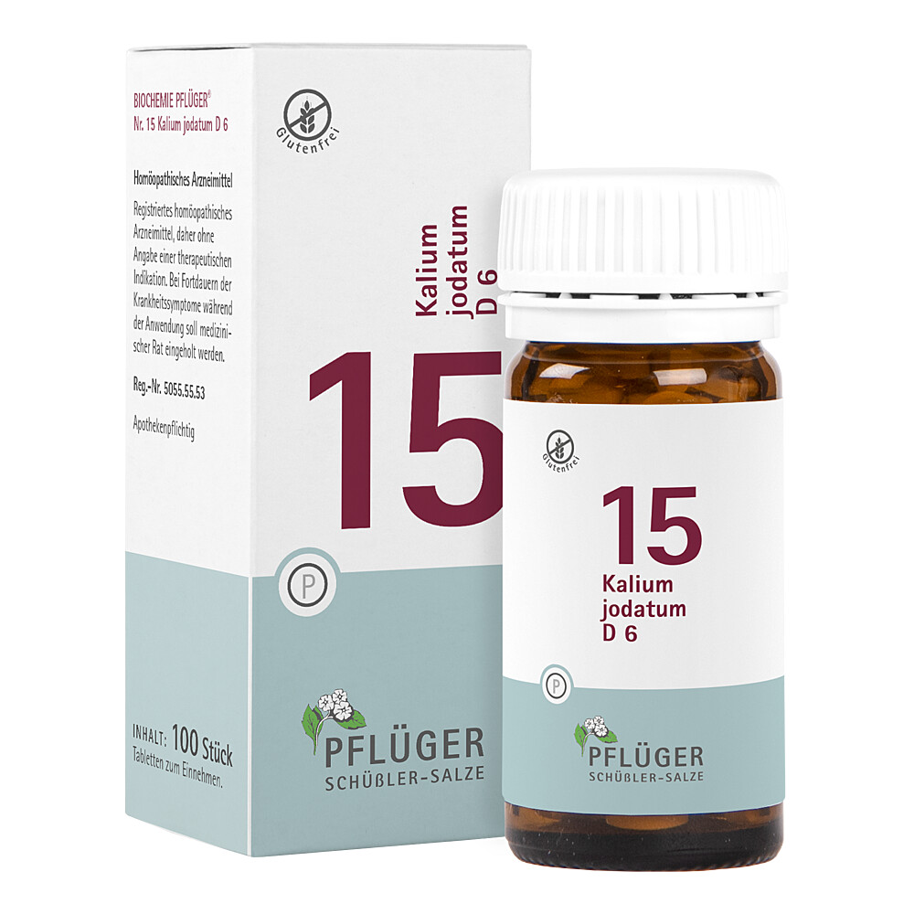 BIOCHEMIE Pflüger 15 Kalium jodatum D 6 Tabletten BIOCHEMIE Pflüger 15 Kalium jodatum D 6 Tabletten