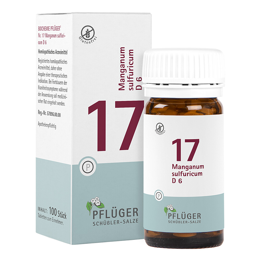 BIOCHEMIE Pflüger 17 Manganum sulfuricum D 6 Tabl. BIOCHEMIE Pflüger 17 Manganum sulfuricum D 6 Tabl.
