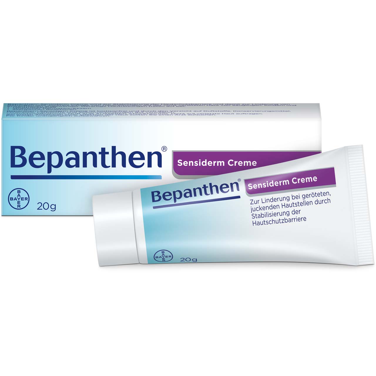 BEPANTHEN Sensiderm Creme zur Linderung bei geröteten, juckenden Hautstellen durch Stabilisierung der Hautbarriere BEPANTHEN Sensiderm Creme zur Linderung bei geröteten, juckenden Hautstellen durch Stabilisierung der Hautbarriere