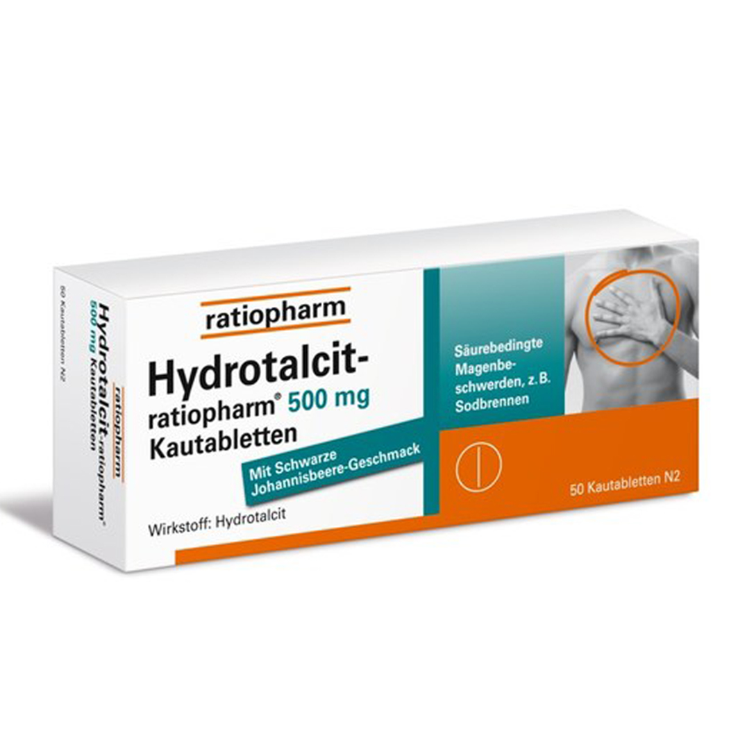 HYDROTALCIT-ratiopharm 500 mg Kautabletten HYDROTALCIT-ratiopharm 500 mg Kautabletten