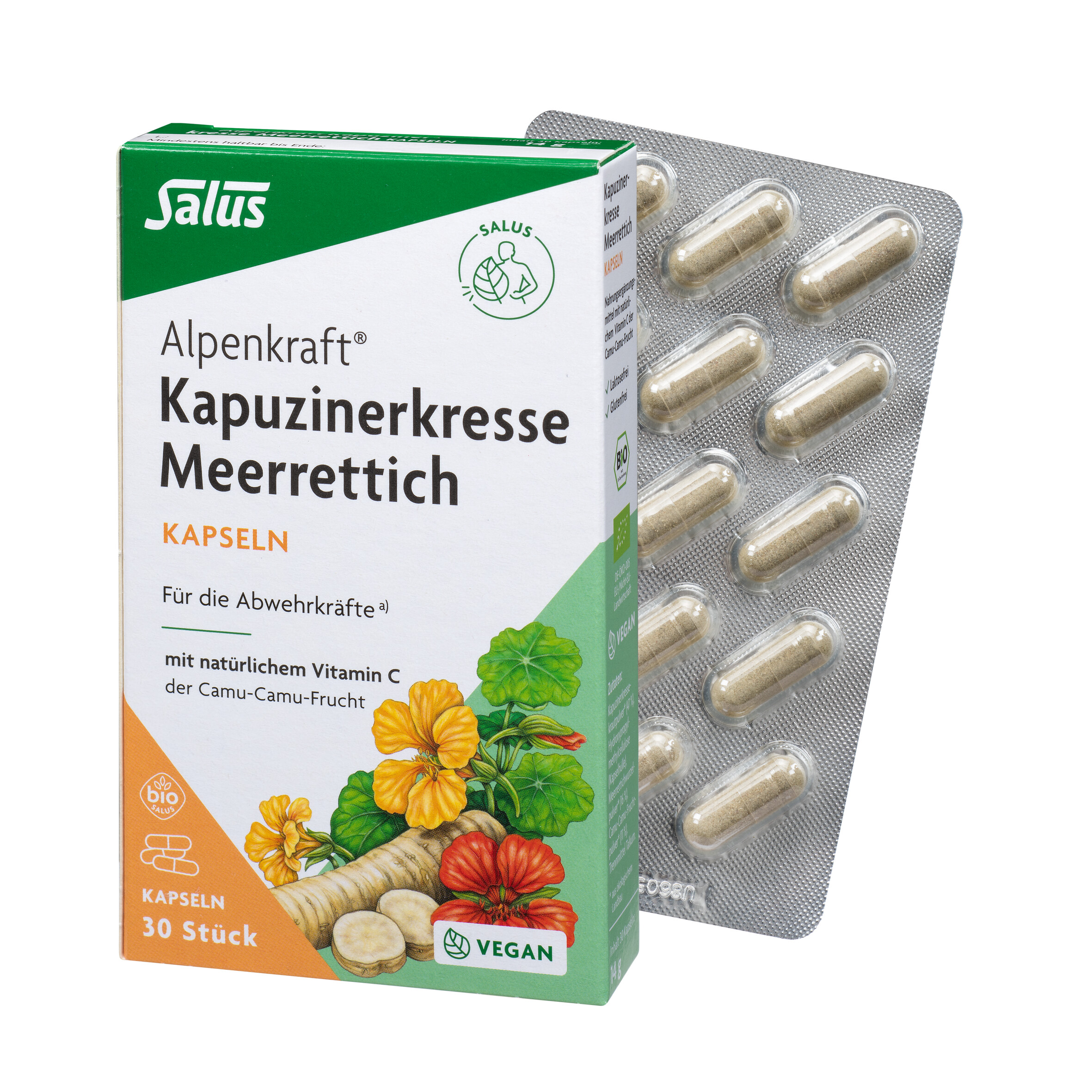 KAPUZINERKRESSE-MEERRETTICH Kapseln Alpenkraft BIO KAPUZINERKRESSE-MEERRETTICH Kapseln Alpenkraft BIO
