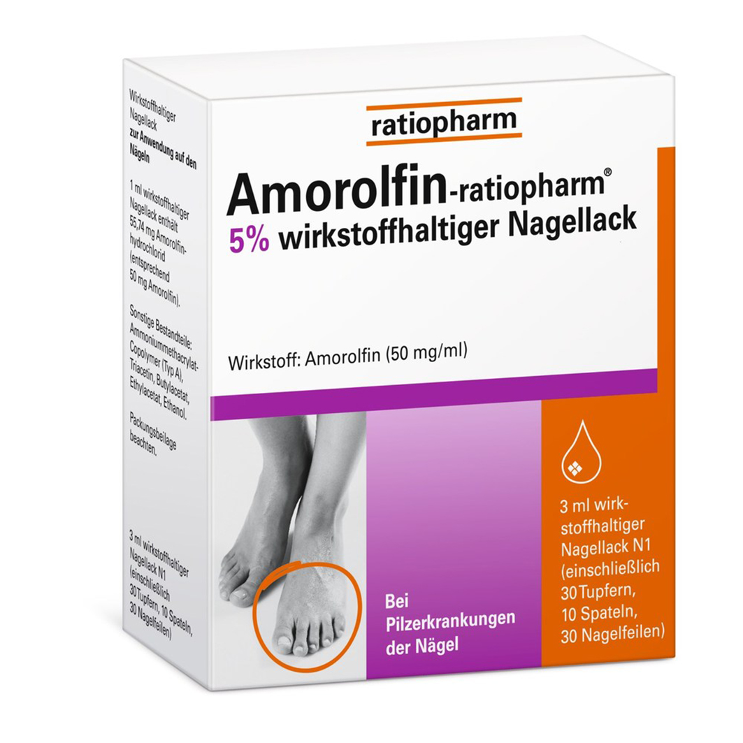 AMOROLFIN-ratiopharm 5% wirkstoffhalt.Nagellack AMOROLFIN-ratiopharm 5% wirkstoffhalt.Nagellack
