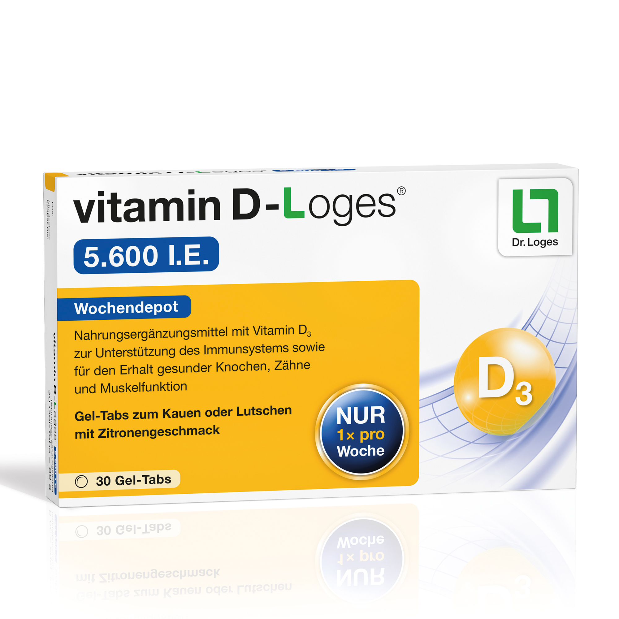 VITAMIN D-LOGES 5.600 I.E. Wochendepot Kautabl. VITAMIN D-LOGES 5.600 I.E. Wochendepot Kautabl.