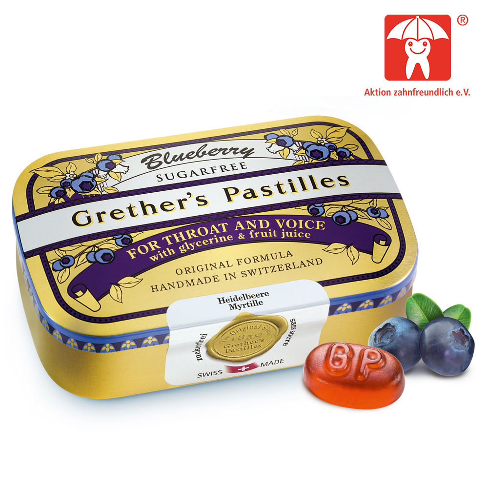 GRETHERS Blueberry zuckerfrei Pastillen GRETHERS Blueberry zuckerfrei Pastillen