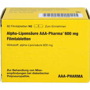 ALPHA LIPONSÄURE AAA- Pharma 600 mg Filmtabletten ALPHA LIPONSÄURE AAA- Pharma 600 mg Filmtabletten