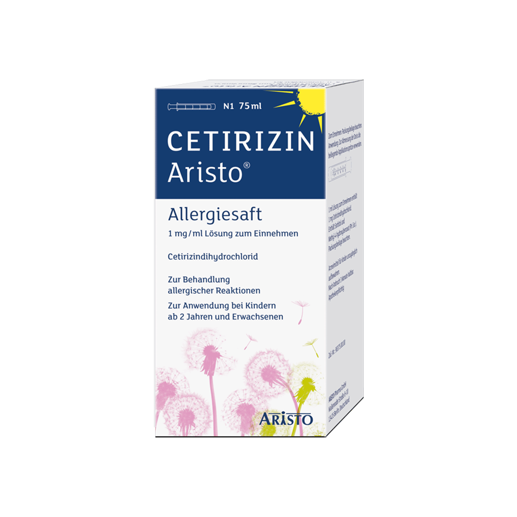 CETIRIZIN Aristo Allergiesaft 1 mg/ml Lsg.z.Einn. CETIRIZIN Aristo Allergiesaft 1 mg/ml Lsg.z.Einn.
