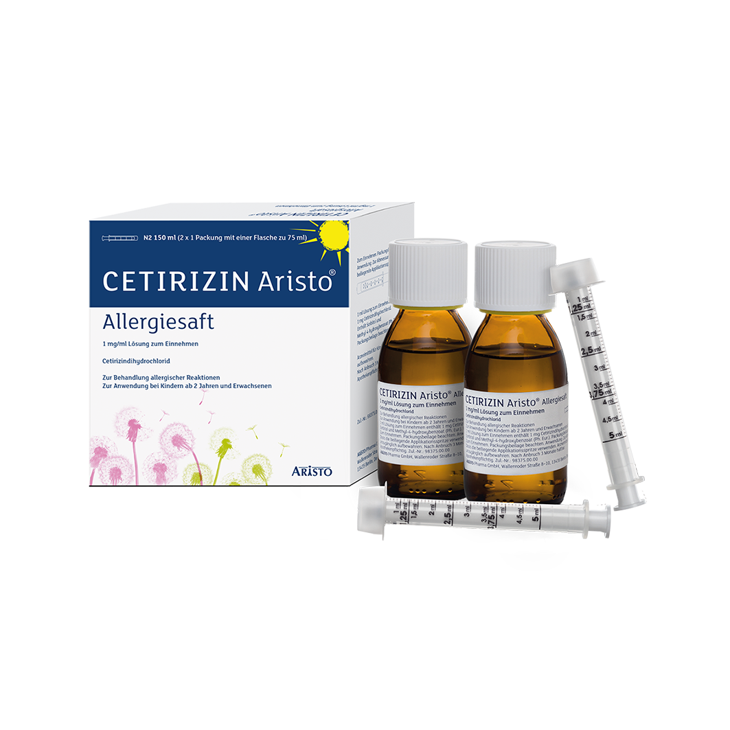 CETIRIZIN Aristo Allergiesaft 1 mg/ml Lsg.z.Einn. CETIRIZIN Aristo Allergiesaft 1 mg/ml Lsg.z.Einn.