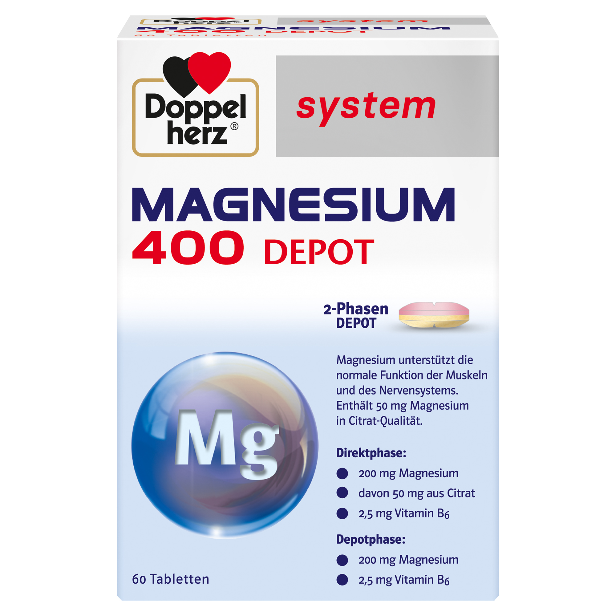 DOPPELHERZ Magnesium 400 Depot system Tabletten DOPPELHERZ Magnesium 400 Depot system Tabletten