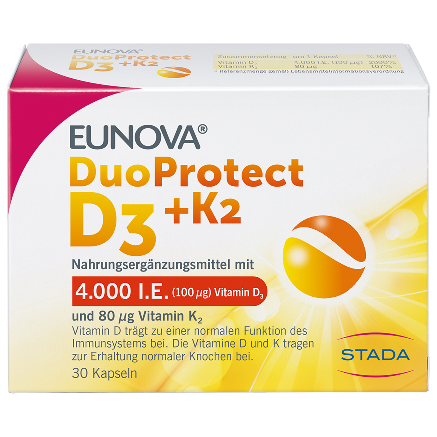 EUNOVA DuoProtect D3+K2 4000 I.E./80 μg Kapseln EUNOVA DuoProtect D3+K2 4000 I.E./80 μg Kapseln