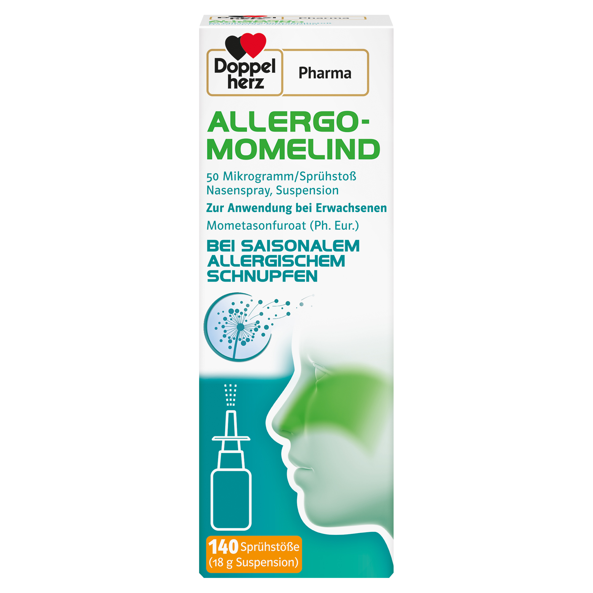 ALLERGO-MOMELIND Doppelherz 50 μg/Sprühstoß, Nasenspray, Suspension ALLERGO-MOMELIND Doppelherz 50 μg/Sprühstoß, Nasenspray, Suspension