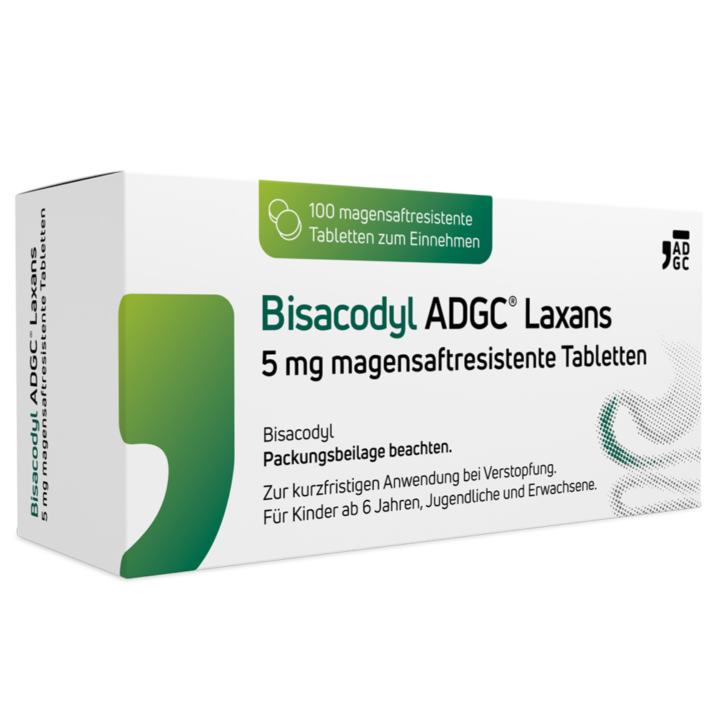 BISACODYL ADGC Laxans 5 mg magensaftres.Tabletten BISACODYL ADGC Laxans 5 mg magensaftres.Tabletten