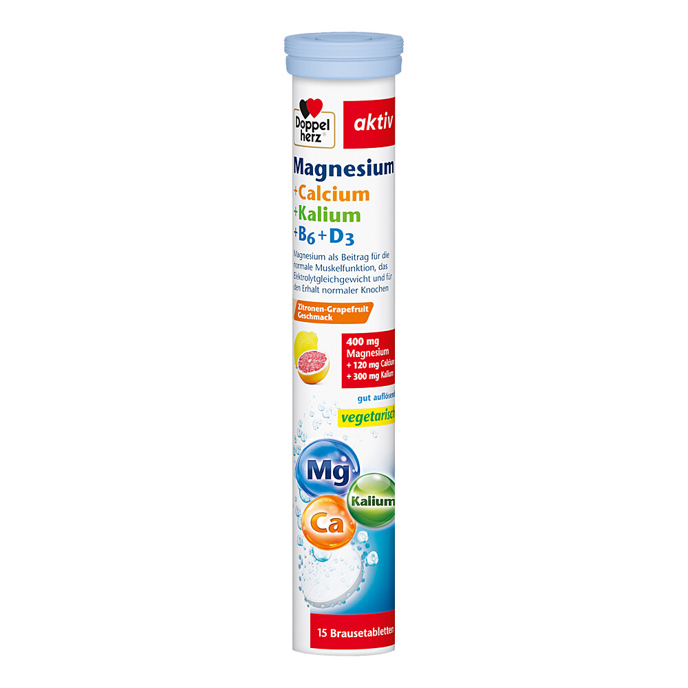 DOPPELHERZ Magnesium+Calcium+Kalium Brausetabl. DOPPELHERZ Magnesium+Calcium+Kalium Brausetabl.